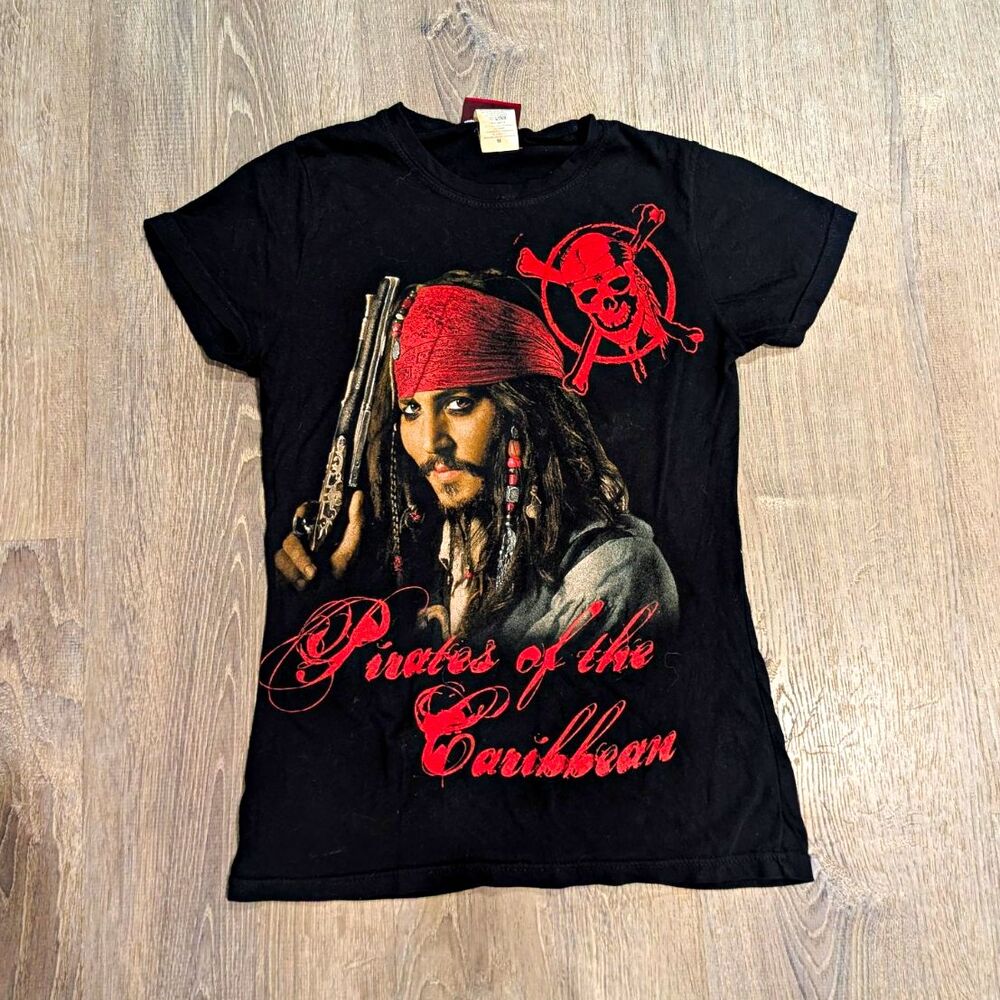 Vintage Pirates of the Caribbean At Worlds End Jack Sparrow Graphic Tee Shirt M